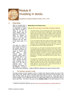 Common Stock Valuation - it