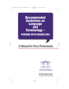 Persons with Disabilities - Canadian Association of Broadcasters