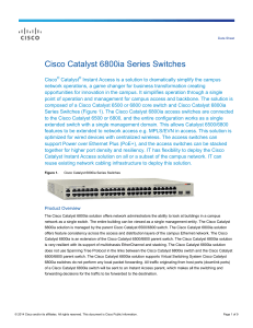 Cisco Catalyst 6800ia Series Switches Data Sheet