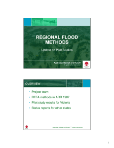 REGIONAL FLOOD METHODS - Australian Rainfall and Runoff