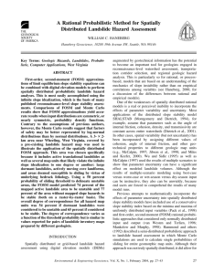 A Rational Probabilistic Method for Spatially Distributed Landslide