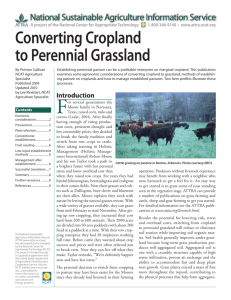 Converting Cropland to Perennial Grassland - ATTRA