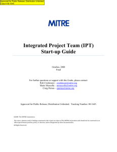 Integrated Project Team (IPT) Start-up Guide