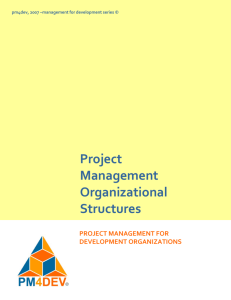 PM4DEV - Project Management Structures
