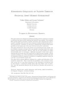 Endogenous Inequality of Nations Through Financial Asset Market