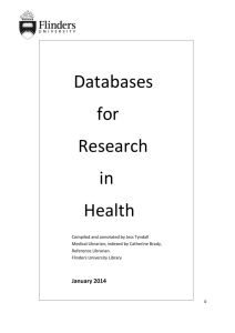 Databases for Research in Health