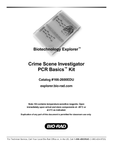 Crime Scene Investigator PCR Basics™ Kit