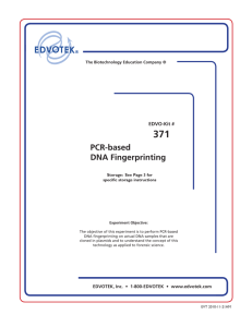 PCR-based DNA Fingerprinting