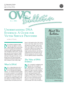 Understanding DNA Evidence: A Guide for Victim Service Providers