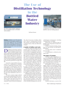 The Use of Distillation Technology in the Bottled Water Industry