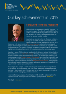 Our key achievements in 2015 - The Royal Statistical Society