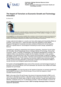 The Impact of Terrorism on Economic Growth and Technology