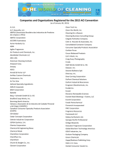 Companies and Organizations Registered for the 2015 ACI