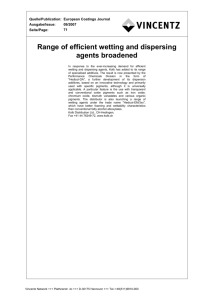 Range of efficient wetting and dispersing agents broadened