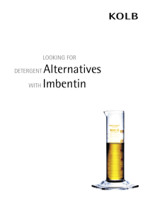 DETERGENT Alternatives WITH Imbentin