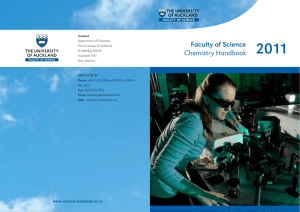 Faculty of Science Chemistry Handbook 2011