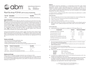 Plant Ex-Amp PCR Kit (with Kodaq MasterMix)