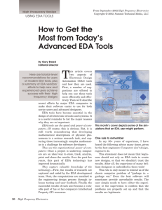 How to Get the Most from Today's Advanced EDA Tools