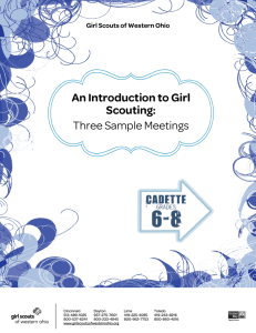 Sample Meetings - CADETTE - Girl Scouts of Western Ohio