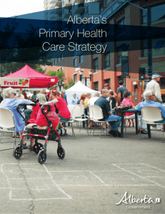 Alberta's Primary Health Care Strategy
