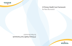 A Primary Health Care Framework for