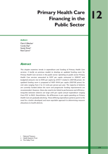 12 Primary Health Care Financing in the Public Sector