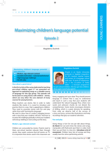 Maximizing children's language potential