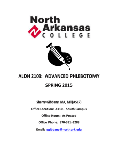 aldh 2103: advanced phlebotomy spring 2015 - Portal
