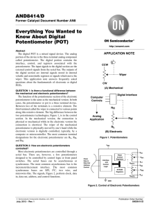 Everything You Wanted to Know About Digital Potentiometer