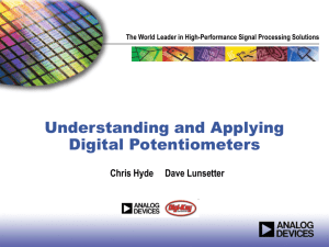 Understanding & Applying Digital Potentiometers