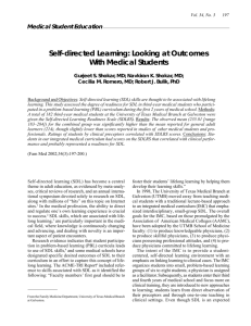 Self-directed Learning: Looking at Outcomes With Medical Students