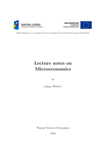 Lecture notes on Microeconomics