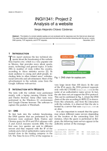 INGI1341: Project 2 Analysis of a website