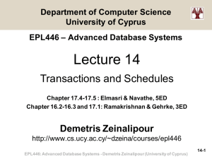 Lecture 14 - Department of Computer Science