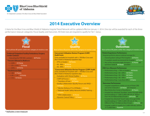 2014 Executive Overview - Blue Cross and Blue Shield of Alabama