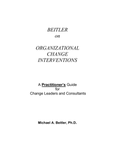 BEITLER on ORGANIZATIONAL CHANGE INTERVENTIONS