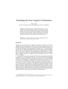 Extending the Soar Cognitive Architecture