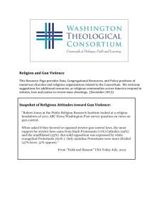 Religion and Gun Violence - Washington Theological Consortium