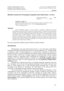 Biosafety framework of transgenic organisms and related issues