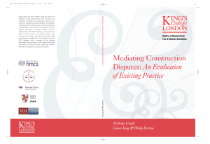 Mediating Construction Disputes: An Evaluation of