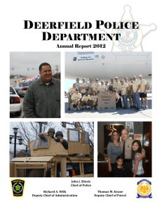 Police Dept. Annual Report 2012.pub - The Village of Deerfield, Illinois