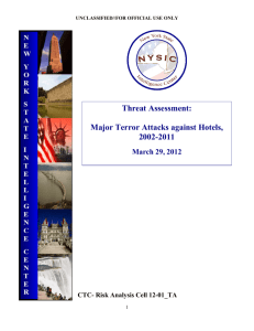 Major Terror Attacks against Hotels