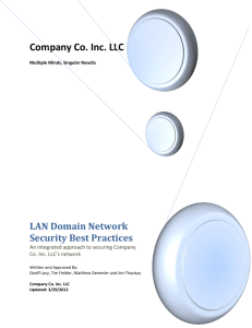 LAN Domain Network Security Best Practices