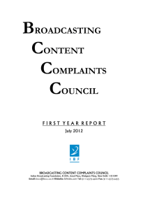 BCCC Annual Report 2011-12 - Indian Broadcasting Foundation