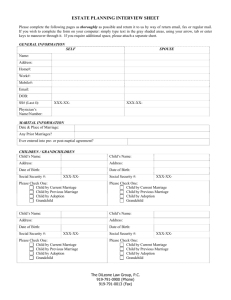 estate planning interview sheet