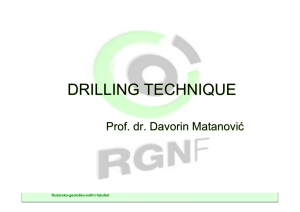drilling technique - Rudarsko Geološko Naftni