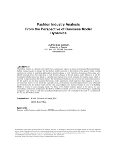 Fashion Industry Analysis From the Perspective of Business Model
