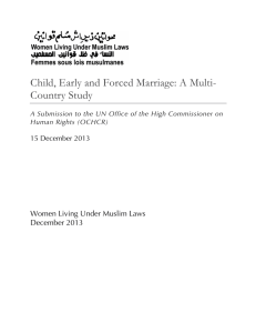 Child, Early and Forced Marriage: A Multi