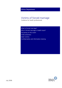 Victims of forced marriage