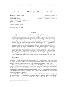Modular Reuse of Ontologies: Theory and Practice
